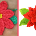 Poinsettia Flower FREE Crochet Patterns