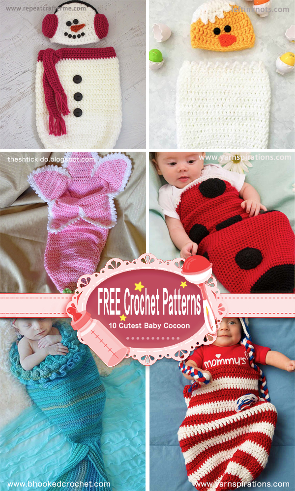 10 Cutest Crochet Baby Cocoon FREE Patterns - iGOODideas.com