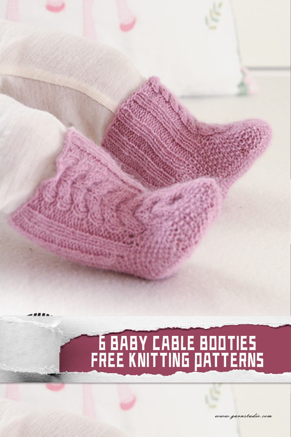 6 Cozy Knitting Patterns for Baby Cable Booties - iGOODideas.com