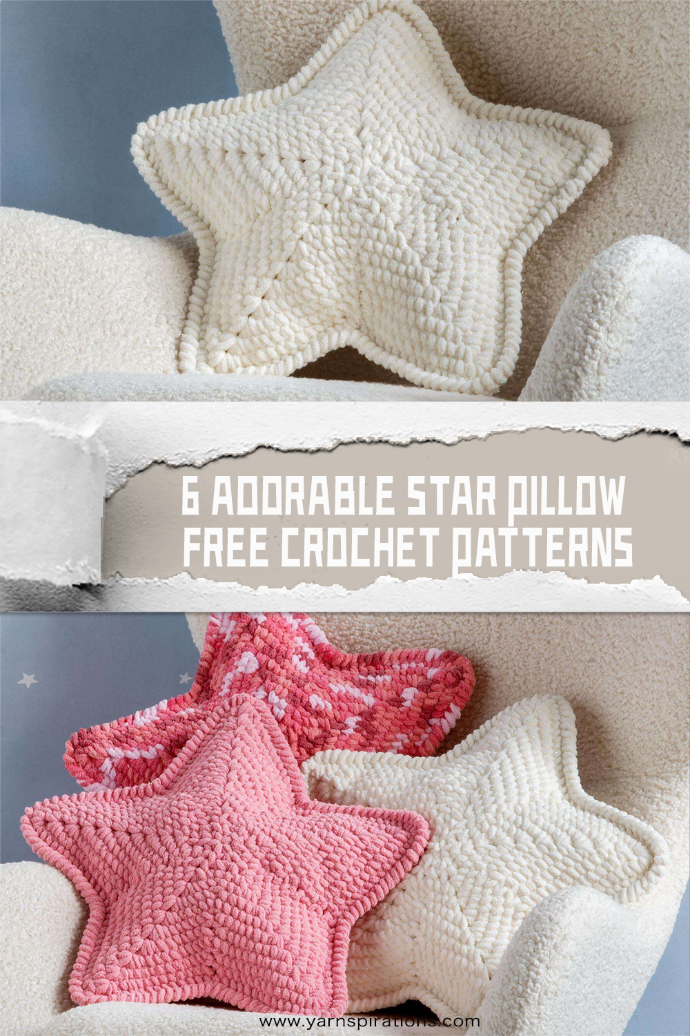 6 Adorable Star Pillow Free Crochet Patterns - iGOODideas.com