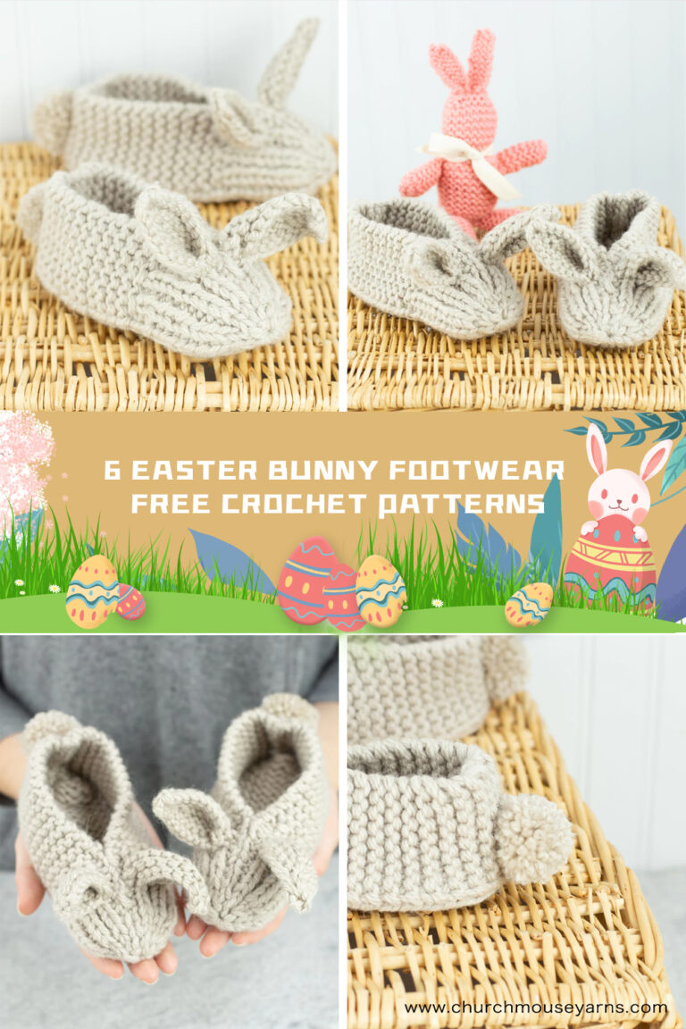 6 Easter Bunny Footwear FREE Crochet Patterns - iGOODideas.com
