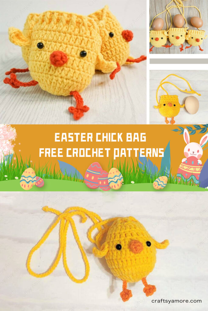 FREE Easter Chick Bag Crochet Patterns - iGOODideas.com