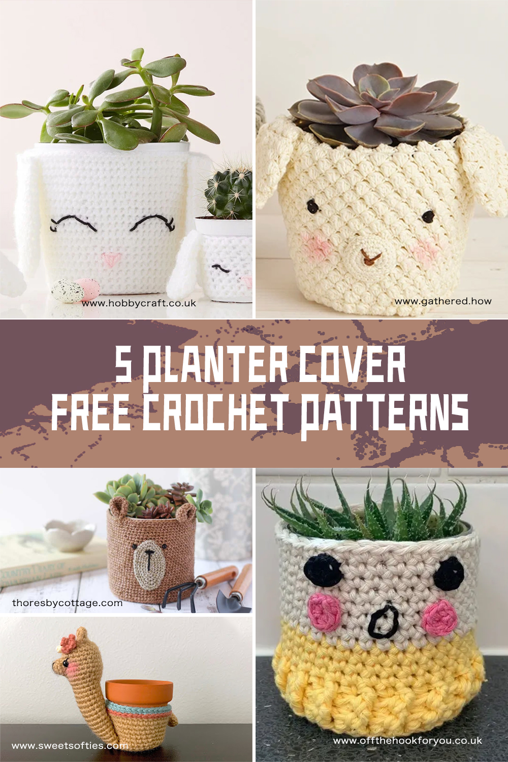 FREE Planter Cover Crochet Patterns - iGOODideas.com