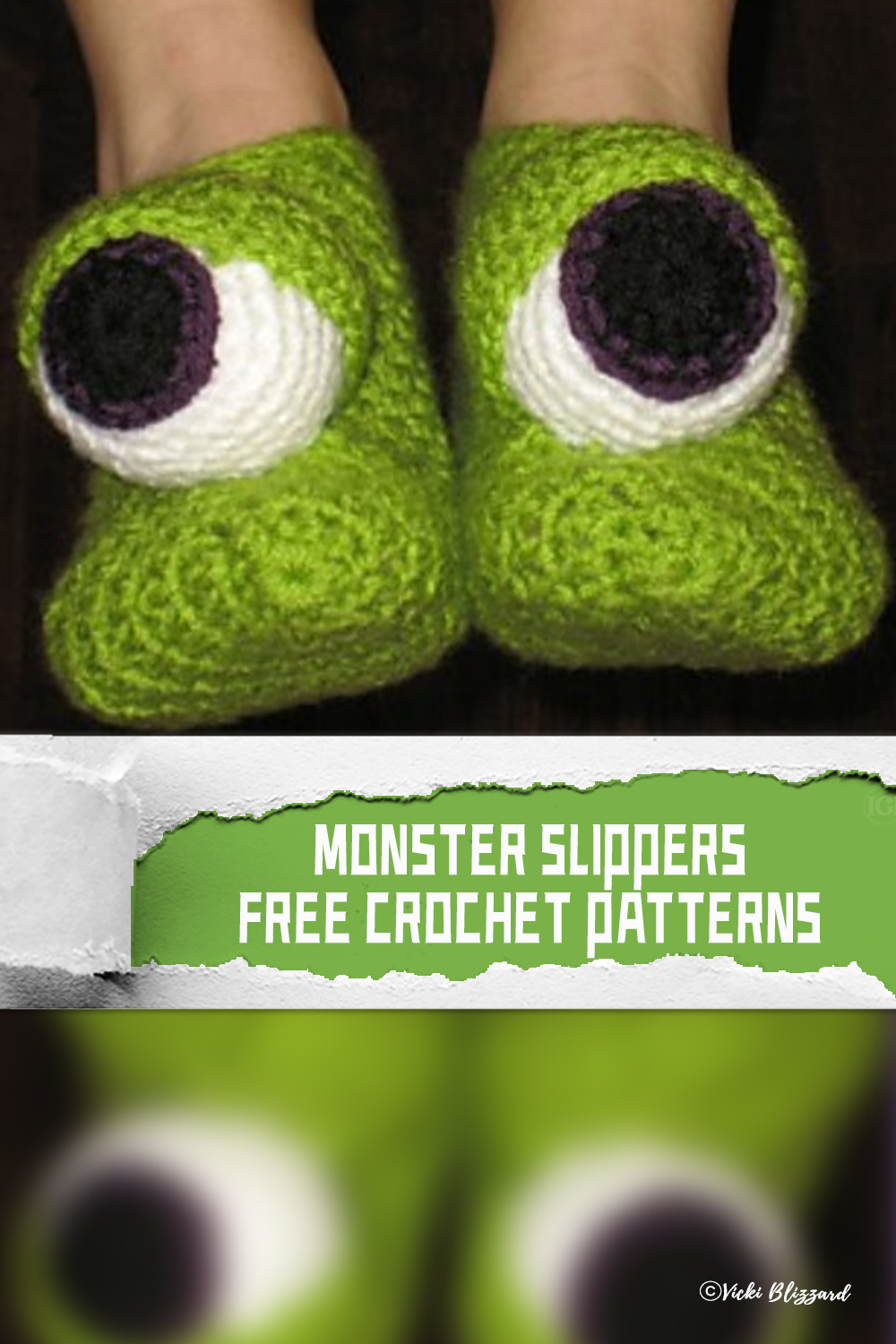 FREE Monster Slippers Crochet Patterns