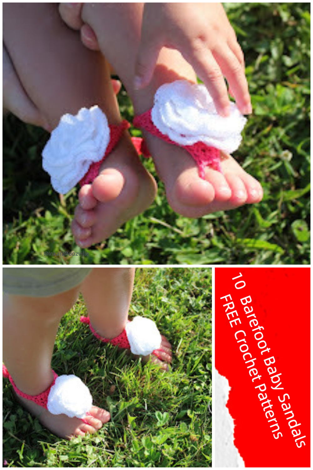 10 Crochet Barefoot Baby Sandals FREE Patterns