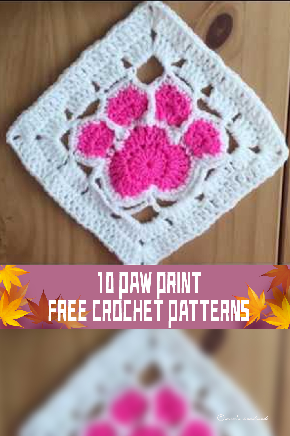 10 Paw Print Crochet Patterns - FREE - iGOODideas.com