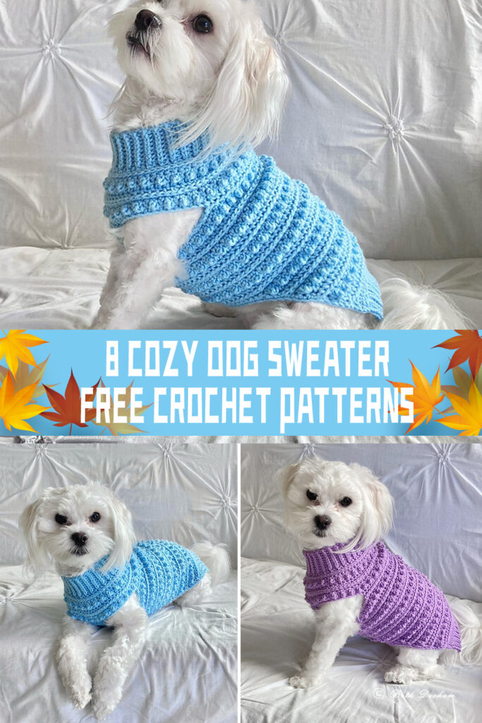 8 Cozy Dog Sweater Crochet Patterns - FREE - iGOODideas.com