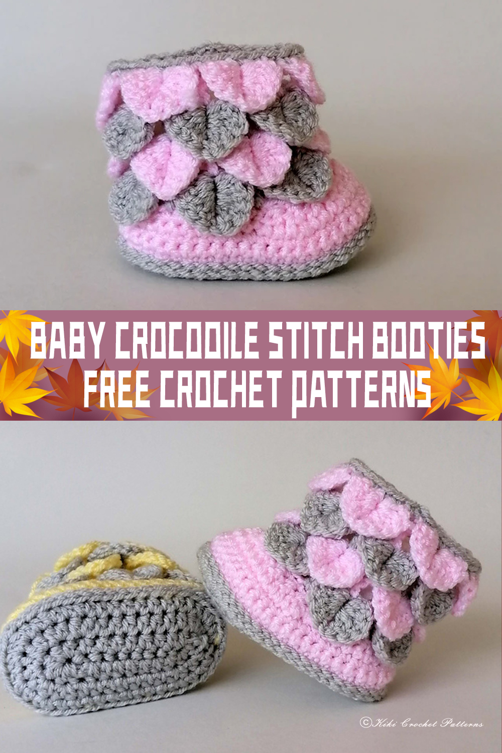 FREE Baby Crocodile Stitch Booties Crochet Patterns - iGOODideas.com