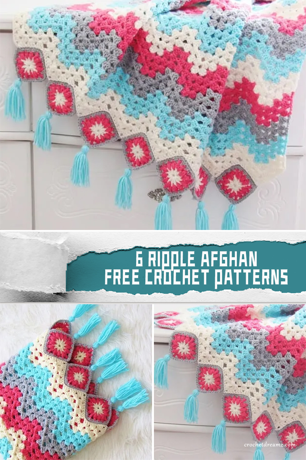 6 Amazing Ripple Afghan Crochet Patterns - FREE - iGOODideas.com