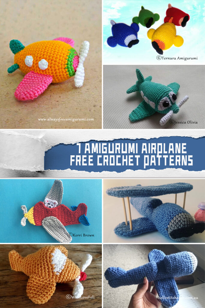 7 Amigurumi Airplane Crochet Patterns - FREE