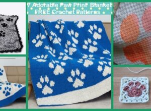 7 Paw Print  Blanket Crochet Patterns – FREE