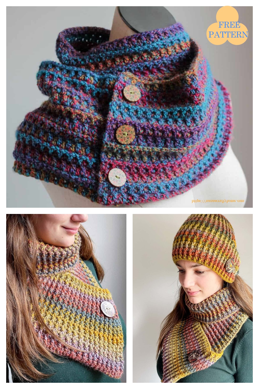 8 Affinity Cowl Crochet Patterns – FREE
