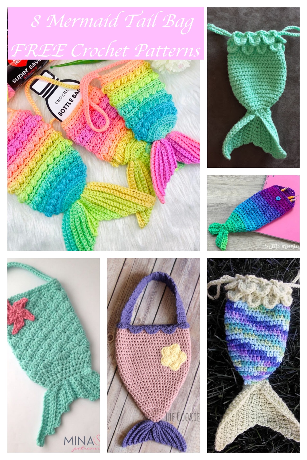 8 Mermaid Tail Bag Crochet Patterns – FREE