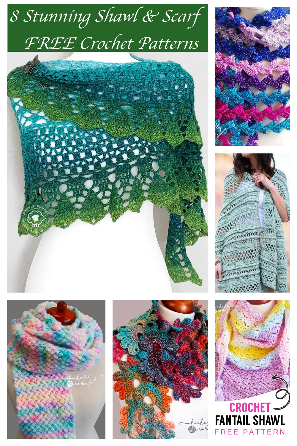 8 Stunning Shawl & Scarf Crochet Patterns – FREE
